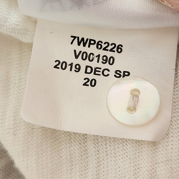 Lucky Brand Cream Embroidered Cap Sleeve Blouse Medium - Picture 11 of 11